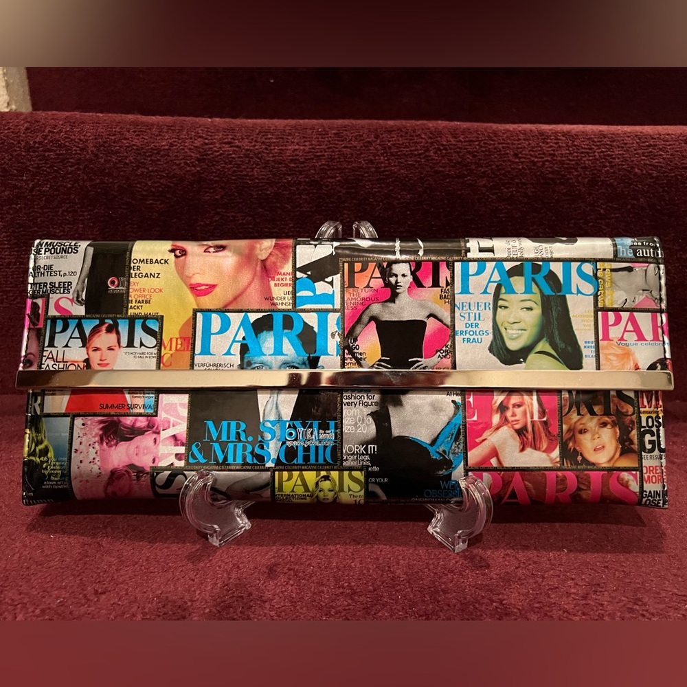 Colorful Rectangular Magazine Clutch